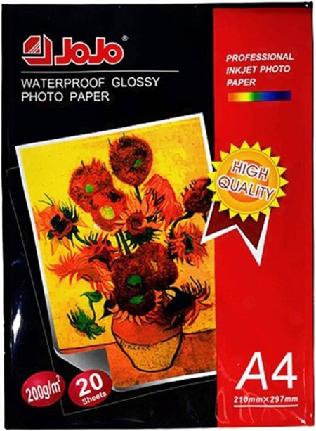 ورق صور لامع مقاس A4 من جوجو