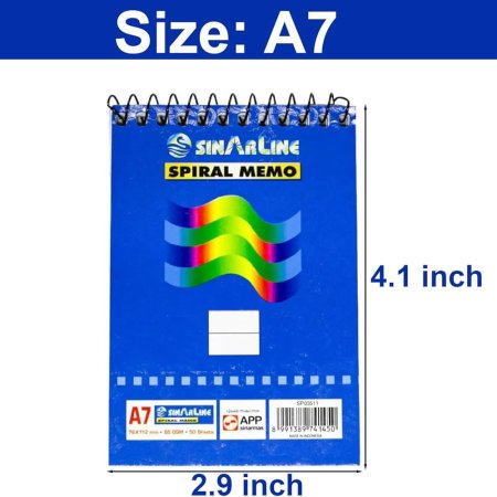 دفتر ملاحظات حلزوني صغير A7 - 50