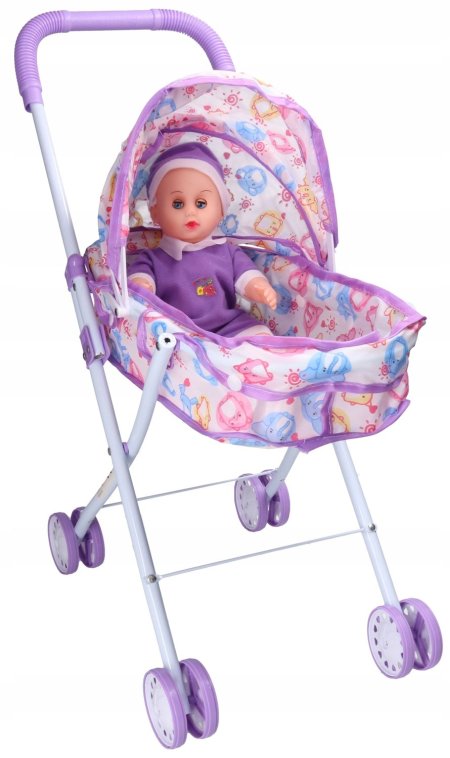 عربة دمية بغطاء رأس